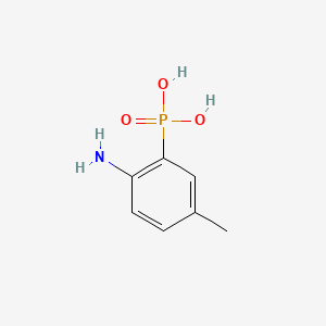 (2-Amino-5-methylphenyl)phosphonic acid chemical structure (CAS 69675-98-5)