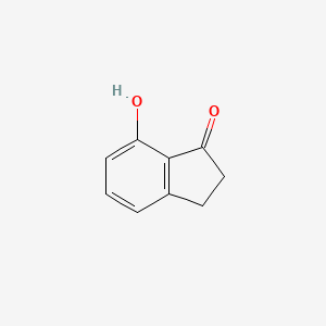 7-Hydroxy-2,3-dihydro-1H-inden-1-one chemical structure (CAS 6968-35-0)