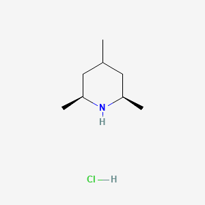 rel-(2R,4r,6S)-2,4,6-Trimethylpiperidine hydrochloride chemical structure (CAS 69682-14-0)
