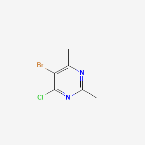 5-Bromo-4-chloro-2,6-dimethylpyrimidine chemical structure (CAS 69696-35-1)