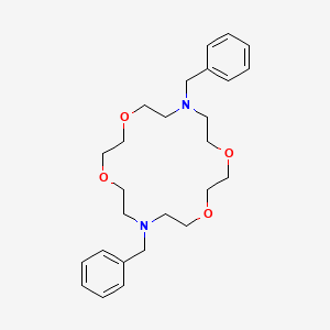 7,16-Dibenzyl-1,4,10,13-tetraoxa-7,16-diazacyclooctadecane chemical structure (CAS 69703-25-9)
