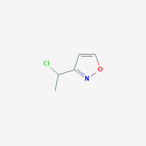 3-(1-Chloroethyl)isoxazole chemical structure (CAS 69711-46-2)