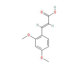 3-(2,4-Dimethoxyphenyl)acrylic acid chemical structure (CAS 6972-61-8)