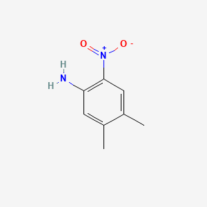 4,5-Dimethyl-2-nitroaniline chemical structure (CAS 6972-71-0)