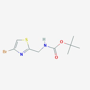 tert-Butyl ((4-bromothiazol-2-yl)methyl)carbamate chemical structure (CAS 697299-87-9)