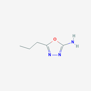 5-Propyl-1,3,4-oxadiazol-2-amine chemical structure (CAS 69741-89-5)