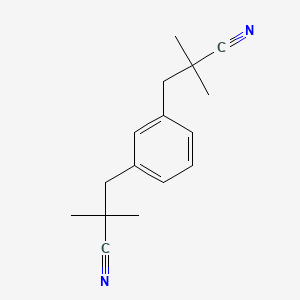 3,3'-(1,3-Phenylene)bis(2,2-dimethylpropanenitrile) chemical structure (CAS 69774-36-3)