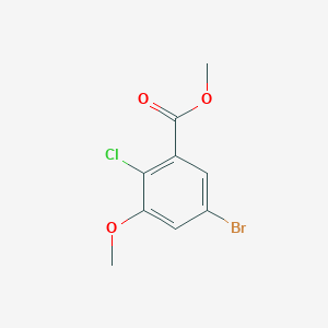 Methyl 5-bromo-2-chloro-3-methoxybenzoate chemical structure (CAS 697762-67-7)