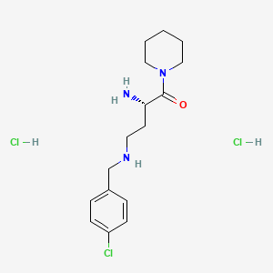 (S)-2-Amino-4-((4-chlorobenzyl)amino)-1-(piperidin-1-yl)butan-1-one dihydrochloride chemical structure (CAS 697797-51-6)