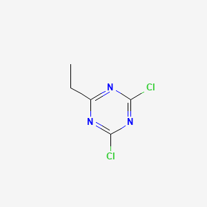 2,4-Dichloro-6-ethyl-1,3,5-triazine chemical structure (CAS 698-72-6)