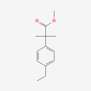 Methyl 2-(4-ethylphenyl)-2-methylpropanoate chemical structure (CAS 698394-59-1)