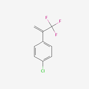 1-Chloro-4-(3,3,3-trifluoroprop-1-en-2-yl)benzene chemical structure (CAS 69843-10-3)