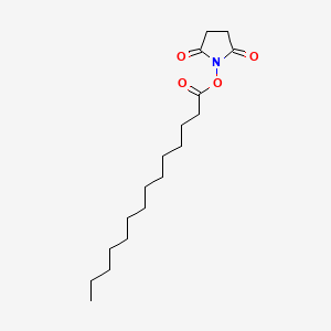 2,5-Dioxopyrrolidin-1-yl tetradecanoate chemical structure (CAS 69888-86-4)