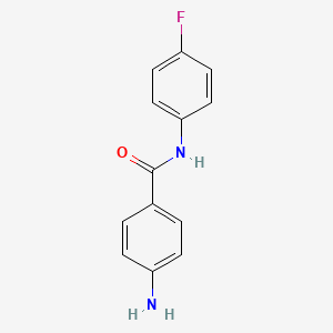 4-Amino-N-(4-fluorophenyl)benzamide chemical structure (CAS 698988-07-7)