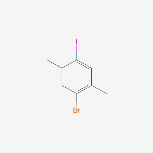 1-Bromo-4-iodo-2,5-dimethylbenzene chemical structure (CAS 699119-05-6)