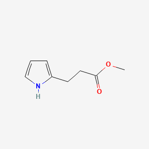 Methyl 3-(1H-pyrrol-2-yl)propanoate chemical structure (CAS 69917-80-2)