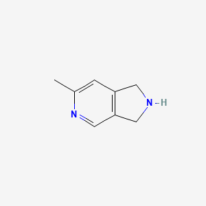 6-Methyl-2,3-dihydro-1H-pyrrolo[3,4-c]pyridine chemical structure (CAS 69958-53-8)