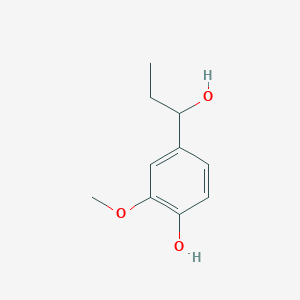 4-(1-Hydroxypropyl)-2-methoxyphenol chemical structure (CAS 6997-34-8)