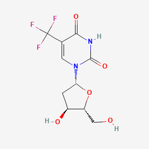 1-((2R,4S,5R)-4-Hydroxy-5-(hydroxymethyl)tetrahydrofuran-2-yl)-5-(trifluoromethyl)pyrimidine-2,4(1H,3H)-dione chemical structure (CAS 70-00-8)