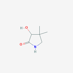 3-Hydroxy-4,4-dimethylpyrrolidin-2-one chemical structure (CAS 70006-38-1)