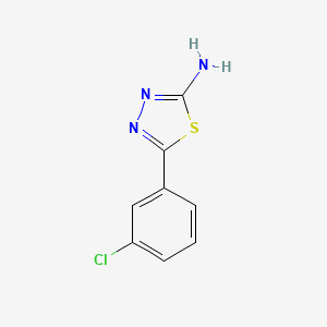 5-(3-Chlorophenyl)-1,3,4-thiadiazol-2-amine chemical structure (CAS 70057-67-9)