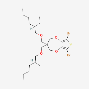6,8-Dibromo-3,3-bis(((2-ethylhexyl)oxy)methyl)-3,4-dihydro-2H-thieno[3,4-b][1,4]dioxepine chemical structure (CAS 700817-08-9)