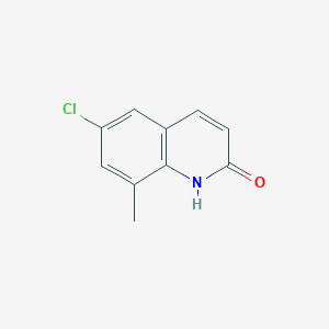 6-Chloro-8-methylquinolin-2(1H)-one chemical structure (CAS 701289-61-4)