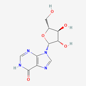 9-((2R,3S,4S,5R)-3,4-Dihydroxy-5-(hydroxymethyl)tetrahydrofuran-2-yl)-1H-purin-6(9H)-one chemical structure (CAS 7013-16-3)