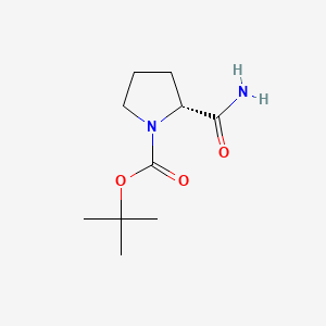 (R)-tert-Butyl 2-carbamoylpyrrolidine-1-carboxylate chemical structure (CAS 70138-72-6)