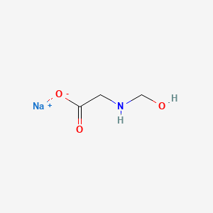 Sodium 2-((hydroxymethyl)amino)acetate chemical structure (CAS 70161-44-3)