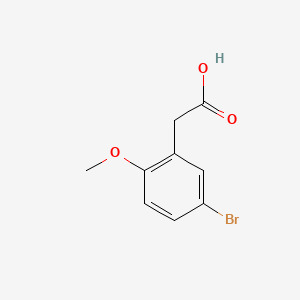 2-(5-Bromo-2-methoxyphenyl)acetic acid chemical structure (CAS 7017-48-3)
