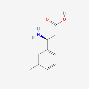 (S)-3-Amino-3-(m-tolyl)propanoic acid chemical structure (CAS 701907-44-0)