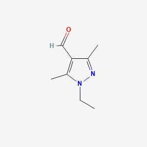 1-Ethyl-3,5-dimethyl-1H-pyrazole-4-carbaldehyde chemical structure (CAS 701911-46-8)