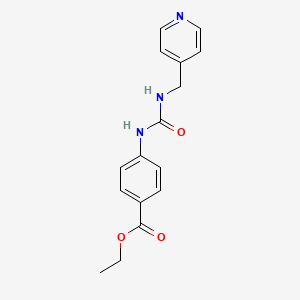 Ethyl 4-(3-(pyridin-4-ylmethyl)ureido)benzoate chemical structure (CAS 701929-65-9)