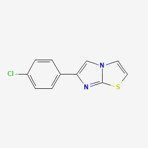 6-(4-Chlorophenyl)imidazo[2,1-b]thiazole chemical structure (CAS 7025-30-1)
