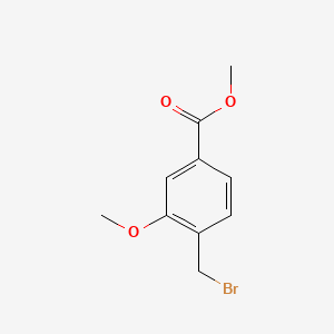 Methyl 4-(bromomethyl)-3-methoxybenzoate chemical structure (CAS 70264-94-7)