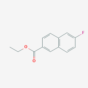Ethyl 6-fluoro-2-naphthoate chemical structure (CAS 702640-90-2)