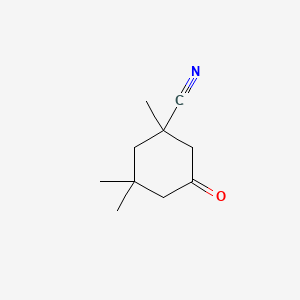1,3,3-Trimethyl-5-oxocyclohexanecarbonitrile chemical structure (CAS 7027-11-4)