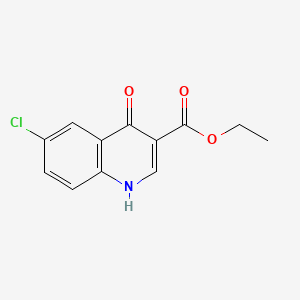 Ethyl 6-chloro-4-hydroxyquinoline-3-carboxylate chemical structure (CAS 70271-77-1)
