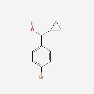 (4-Bromophenyl)(cyclopropyl)methanol chemical structure (CAS 70289-39-3)