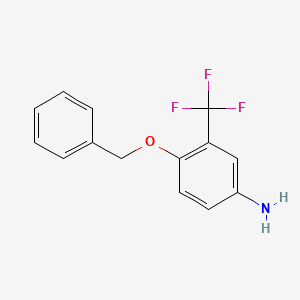 4-(Benzyloxy)-3-(trifluoromethyl)aniline chemical structure (CAS 70338-47-5)