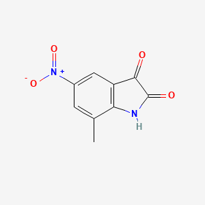 7-Methyl-5-nitroindoline-2,3-dione chemical structure (CAS 70343-13-4)