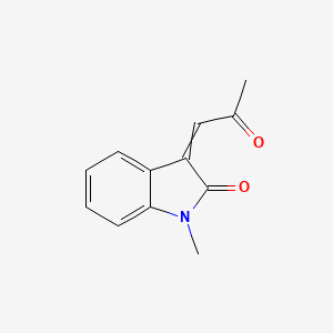 1-Methyl-3-(2-oxopropylidene)indolin-2-one chemical structure (CAS 70351-51-8)