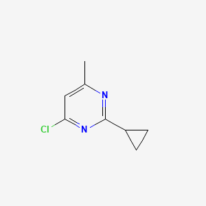 4-Chloro-2-cyclopropyl-6-methylpyrimidine chemical structure (CAS 7043-11-0)