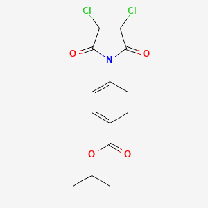 Isopropyl 4-(3,4-dichloro-2,5-dioxo-2,5-dihydro-1H-pyrrol-1-yl)benzoate chemical structure (CAS 704878-75-1)