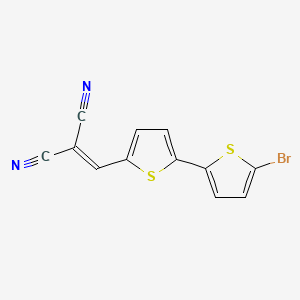 2-[(5'-Bromo-[2,2'-bithiophen]-5-yl)methylene]malononitrile chemical structure (CAS 704890-84-6)