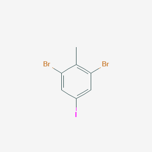 1,3-Dibromo-5-iodo-2-methylbenzene chemical structure (CAS 704909-84-2)