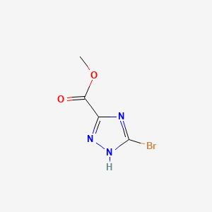 Methyl 5-bromo-1H-1,2,4-triazole-3-carboxylate chemical structure (CAS 704911-47-7)
