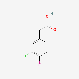 3-Chloro-4-fluorophenylacetic acid chemical structure (CAS 705-79-3)