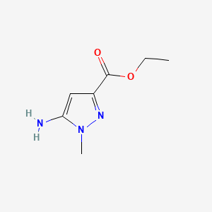 Ethyl 5-amino-1-methyl-1H-pyrazole-3-carboxylate chemical structure (CAS 70500-80-0)